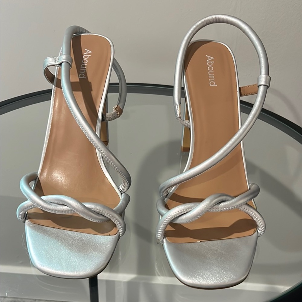 Abound Silver Strappy Heels